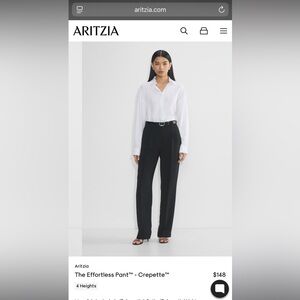 Aritzia’s popular Wilfred Black Trousers, Minimalist Design, size 2